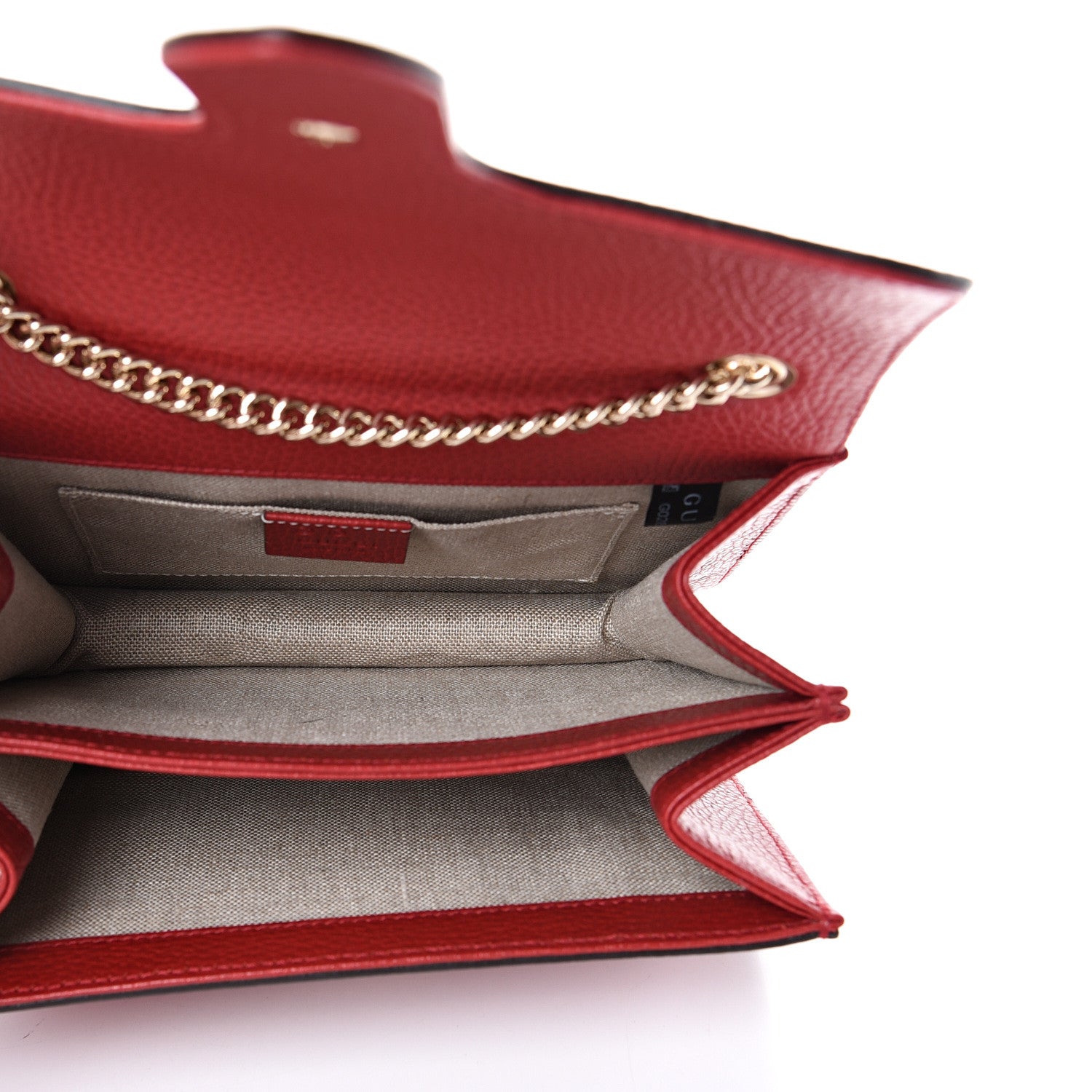 Gucci Dollar Calfskin Small Interlocking G Shoulder Bag Red 4 of 10
