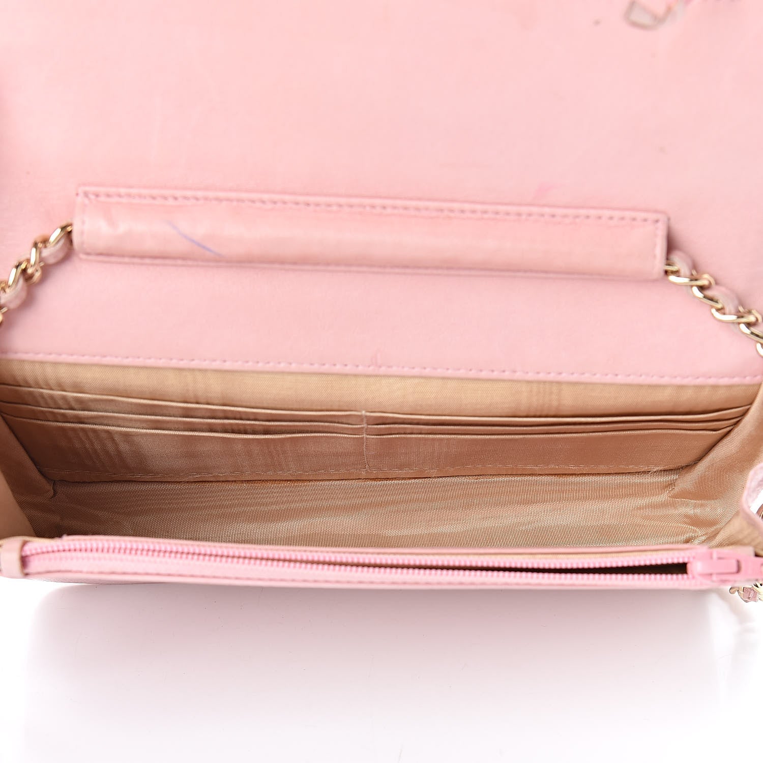 Chanel Caviar Timeless CC Wallet On Chain WOC Pink 5 of 17