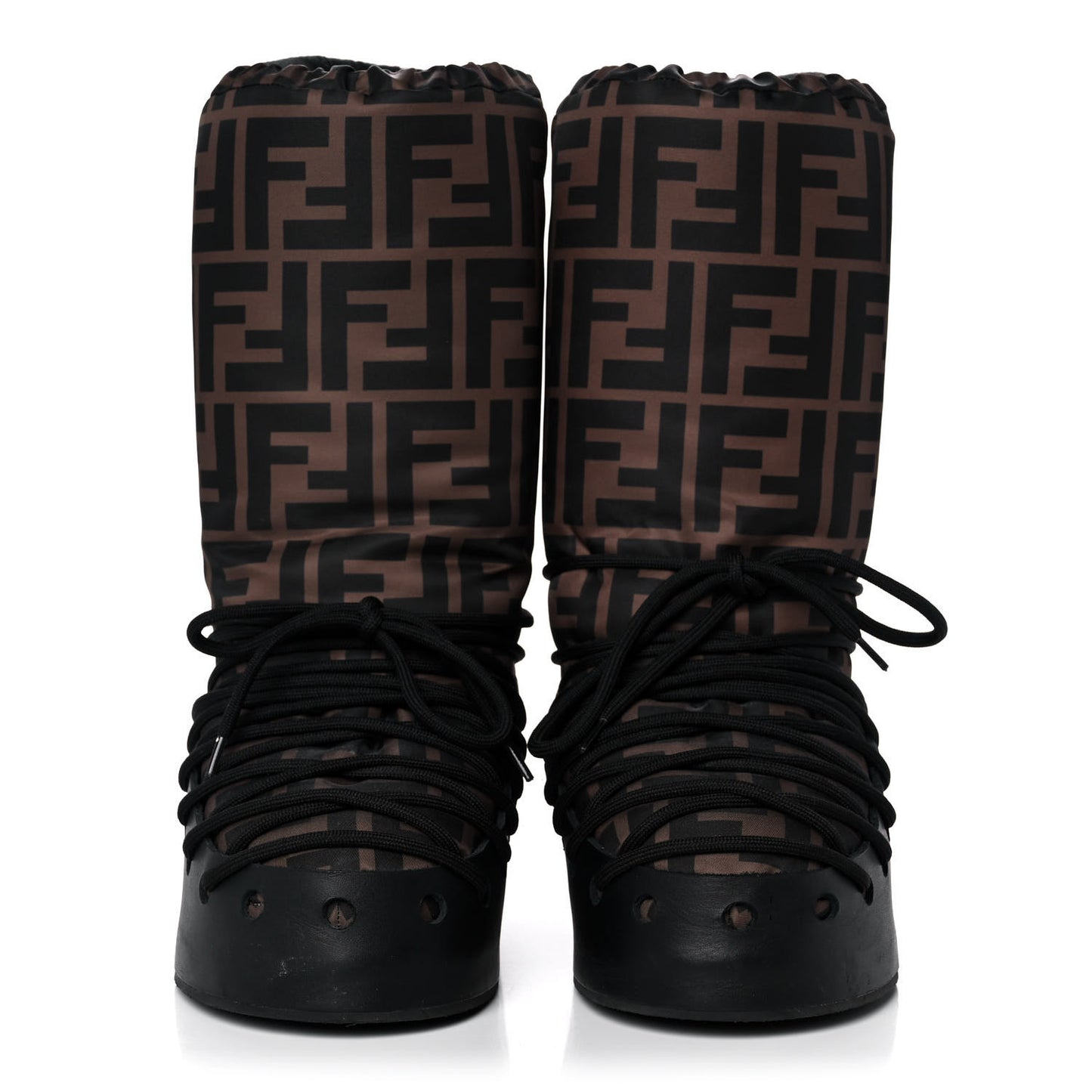 Nylon Rubber FF Moon Boots 39 Tobacco Black