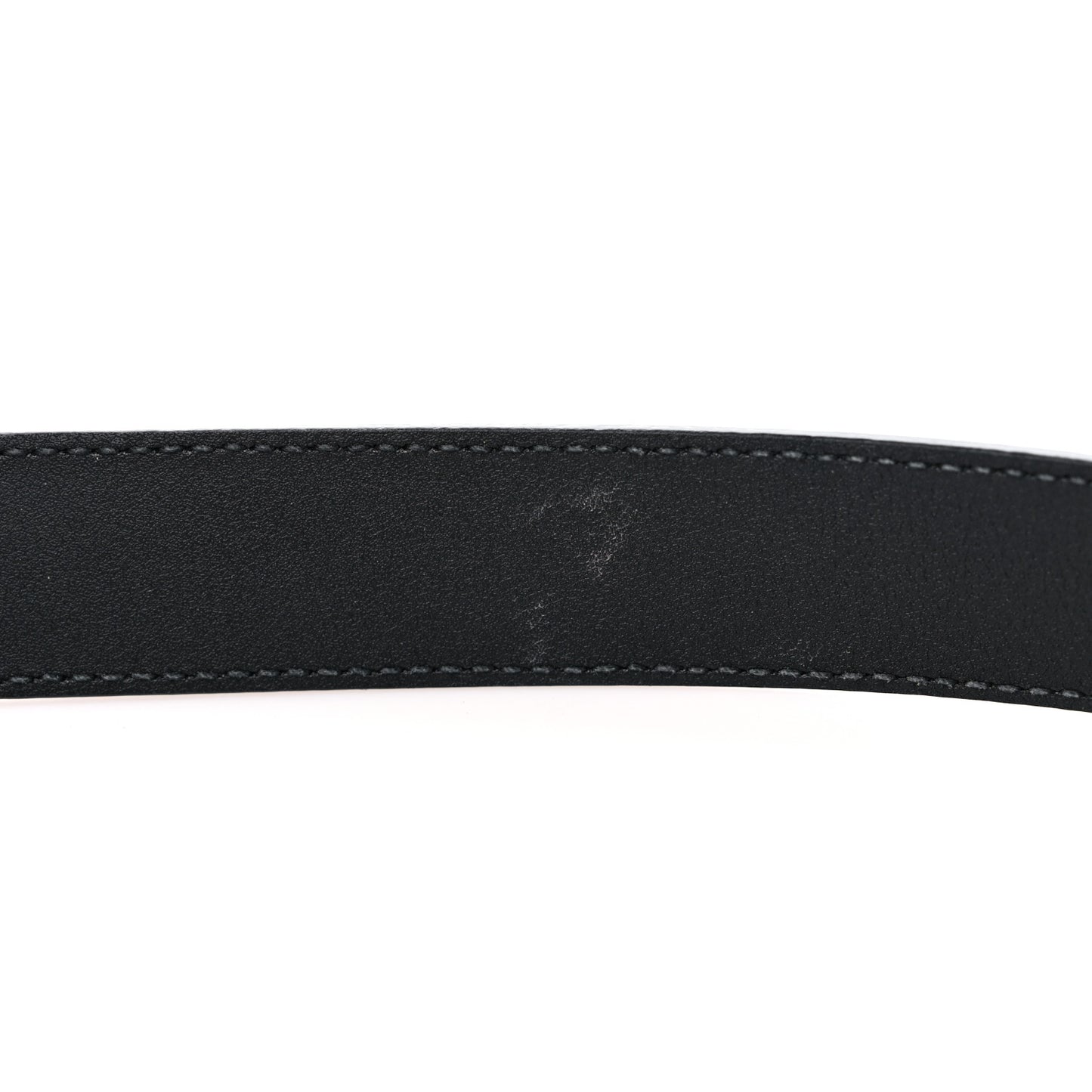Moon Calfskin Torchon Double G 25mm Belt 80 32 Black