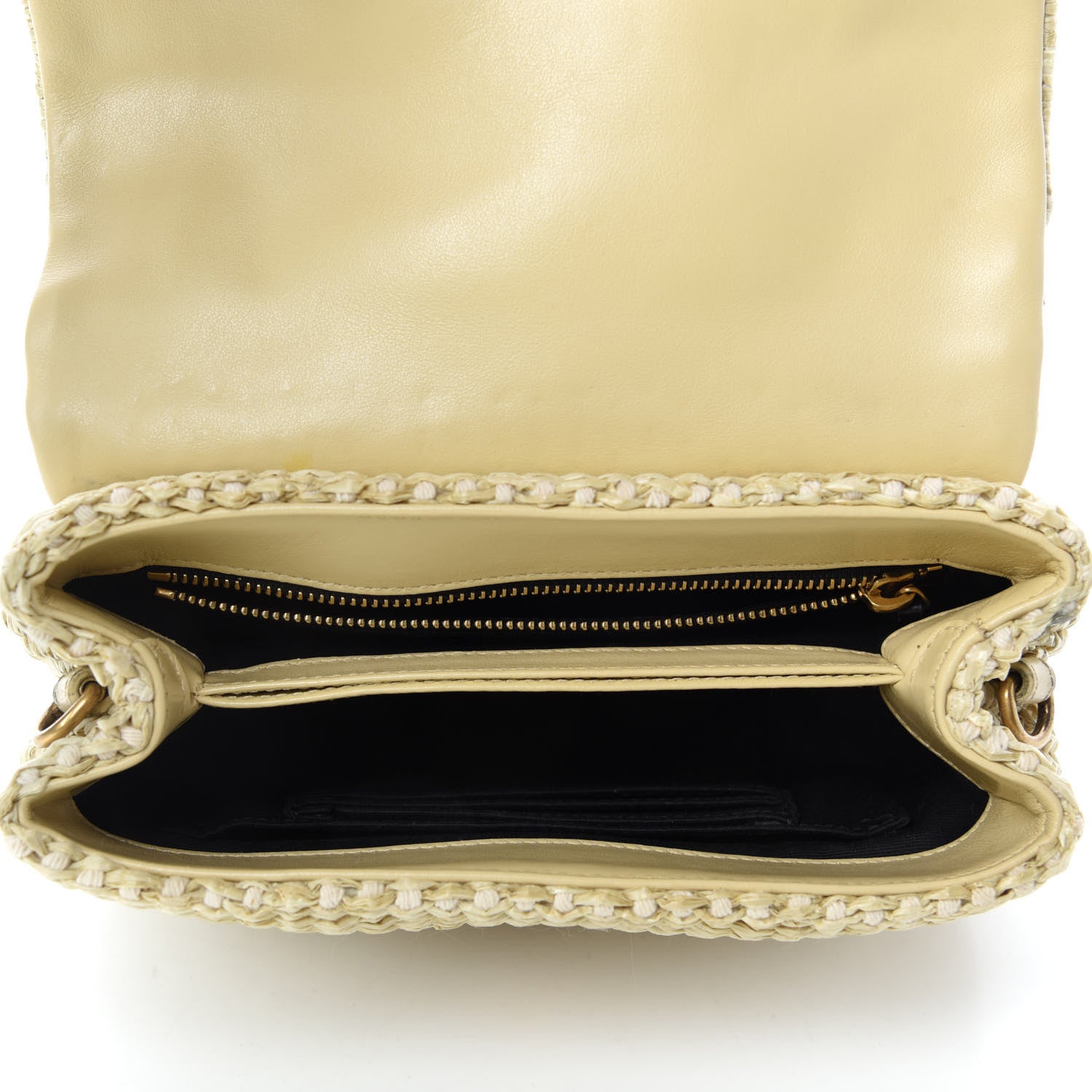 Saint Laurent Raffia Monogram Toy Loulou Chain Satchel Naturale 5 of 13