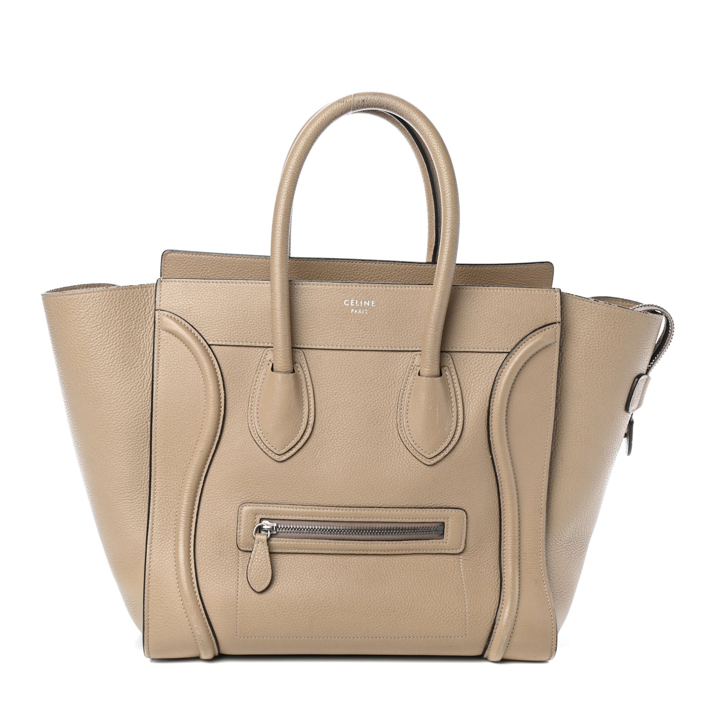 Drummed Calfskin Mini Luggage Dune