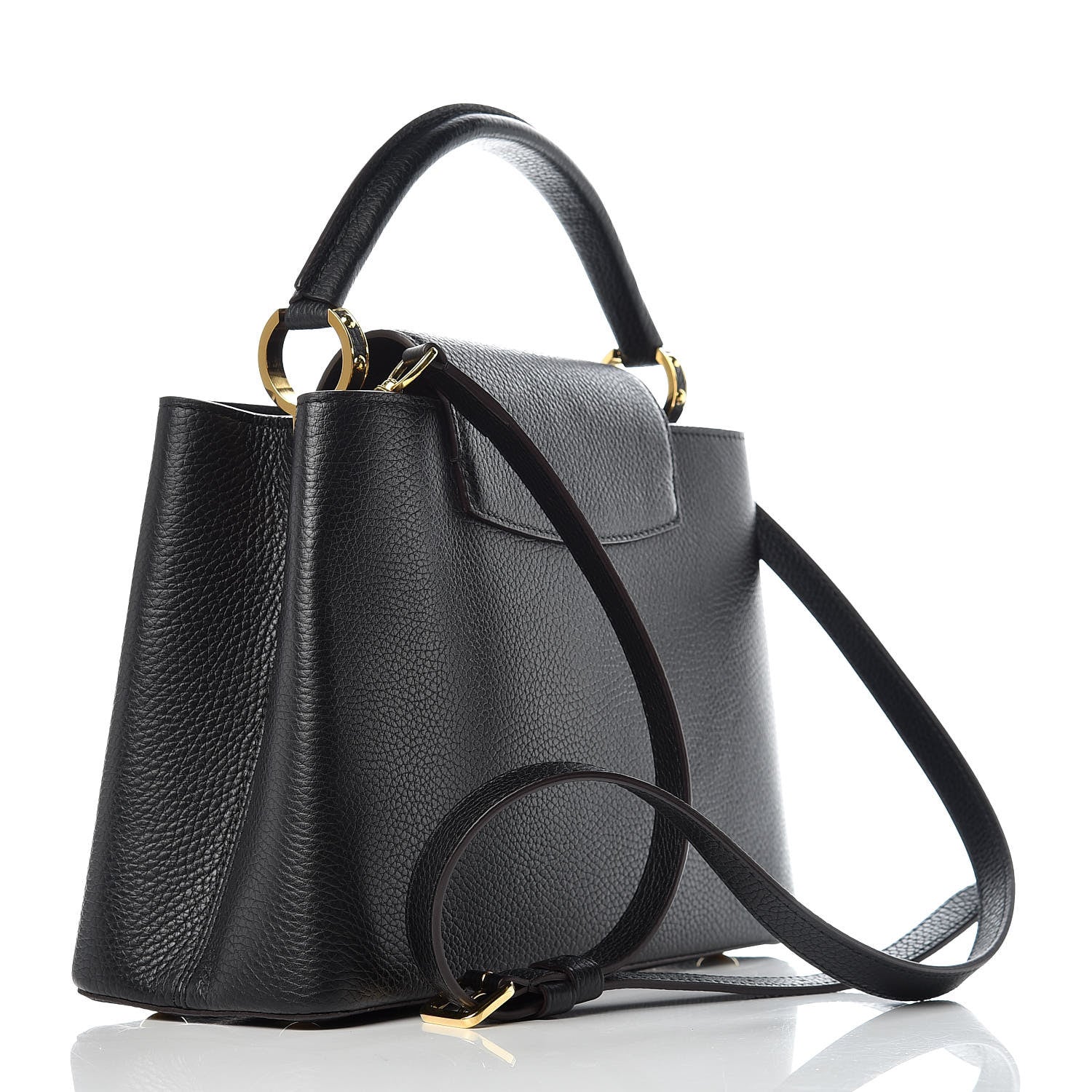Louis Vuitton Taurillon Capucines PM Black 3 of 9
