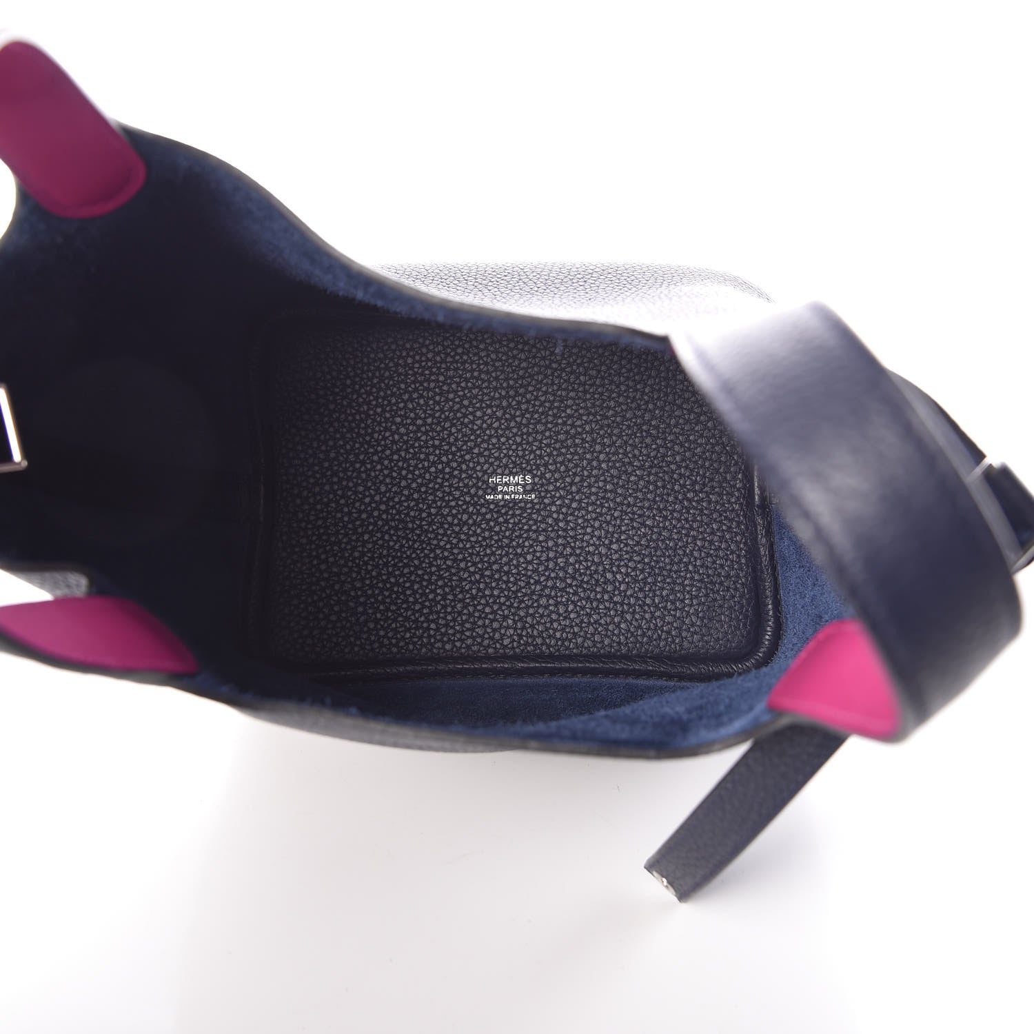 Hermes Taurillon Clemence Picotin Lock 18 PM Bleu Nuit Rose Pourpre 5 of 8