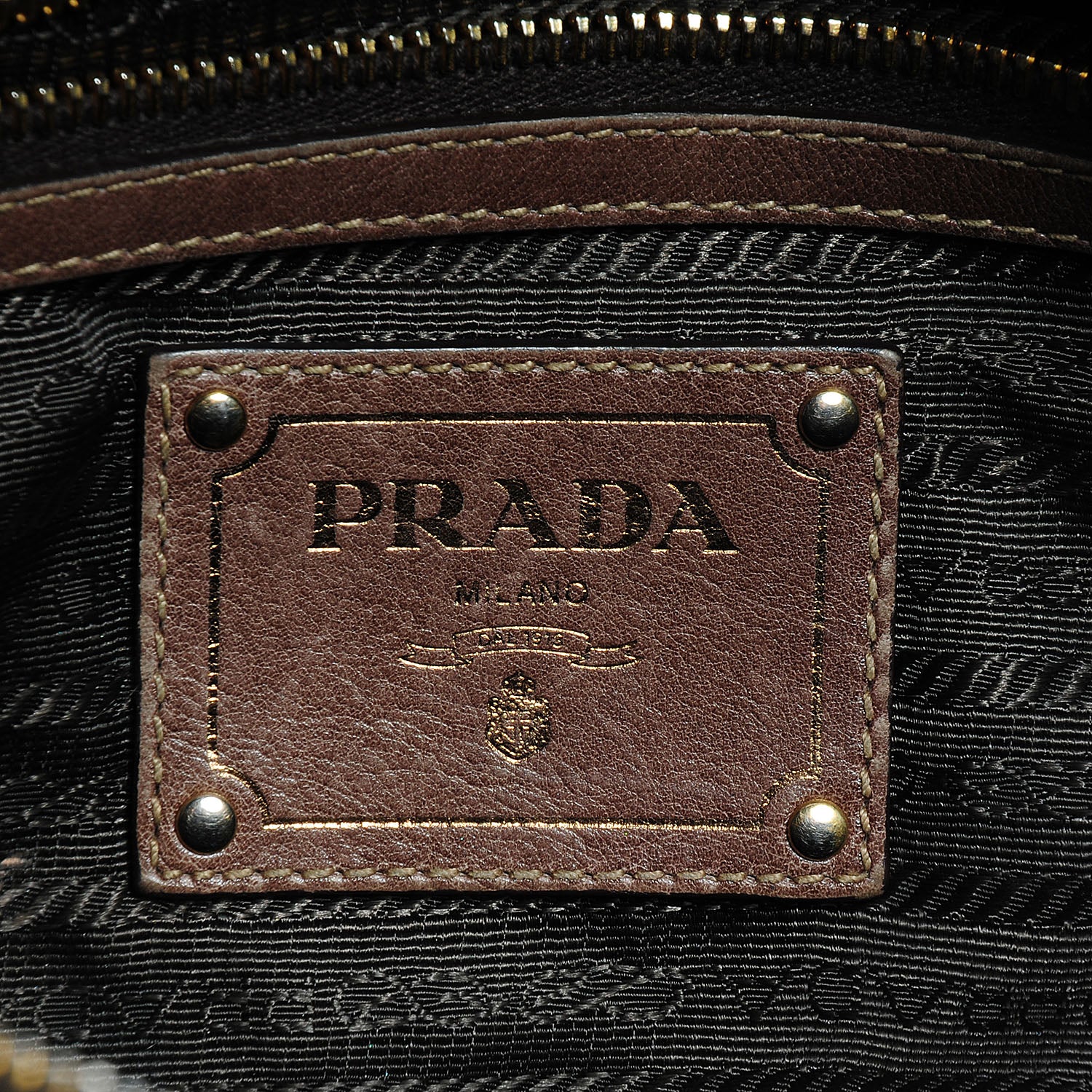 Prada Vitello Lux Bauletto Bambu 6 of 8