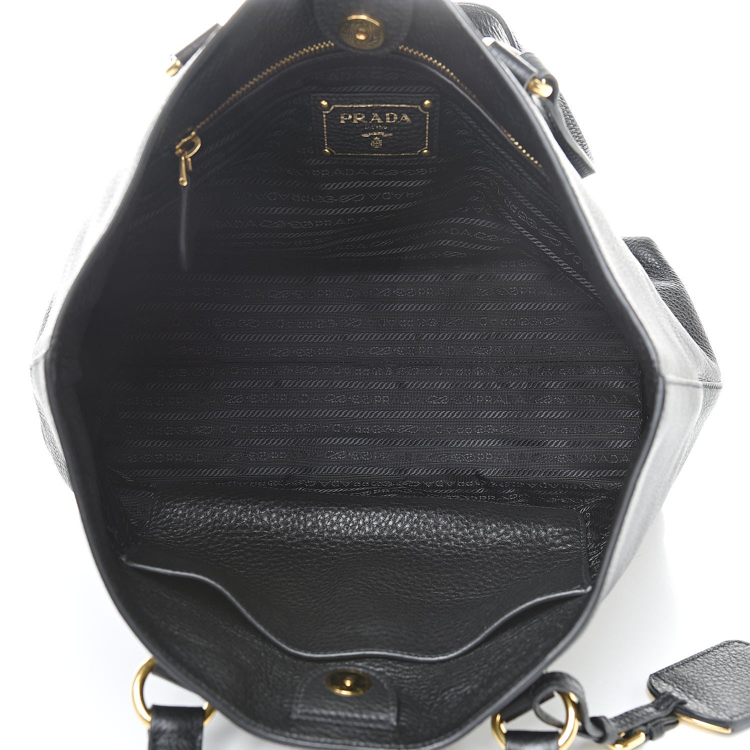 Prada Vitello Phenix Tote Black 5 of 10