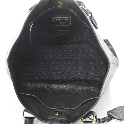 Prada Vitello Phenix Tote Black 5 of 10