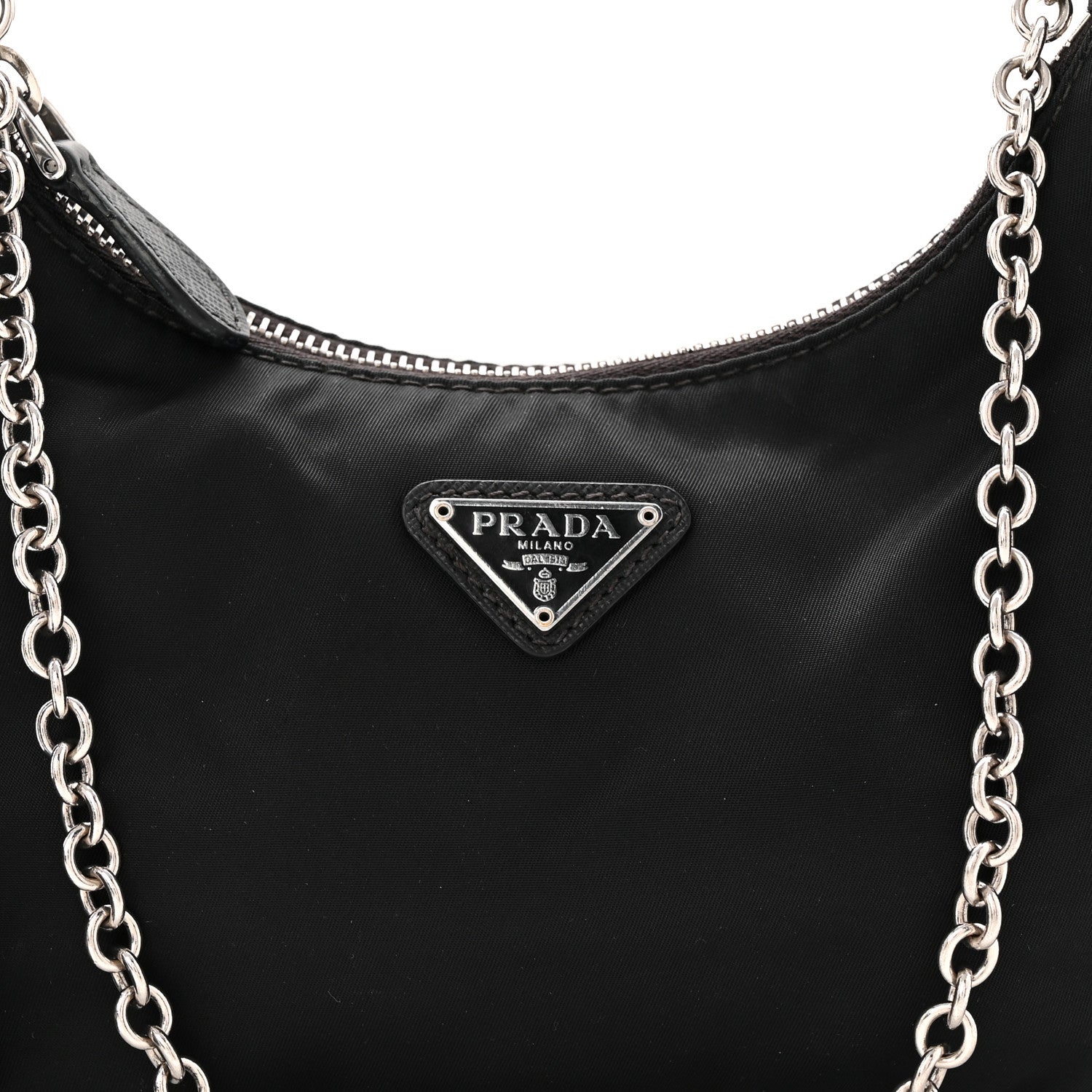 Prada Nylon Re-Edition 2005 Shoulder Bag Black 9 of 12