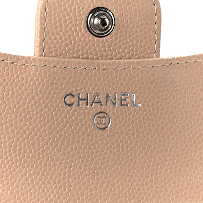 Chanel Caviar Quilted Compact Flap Wallet Beige 7 of 14