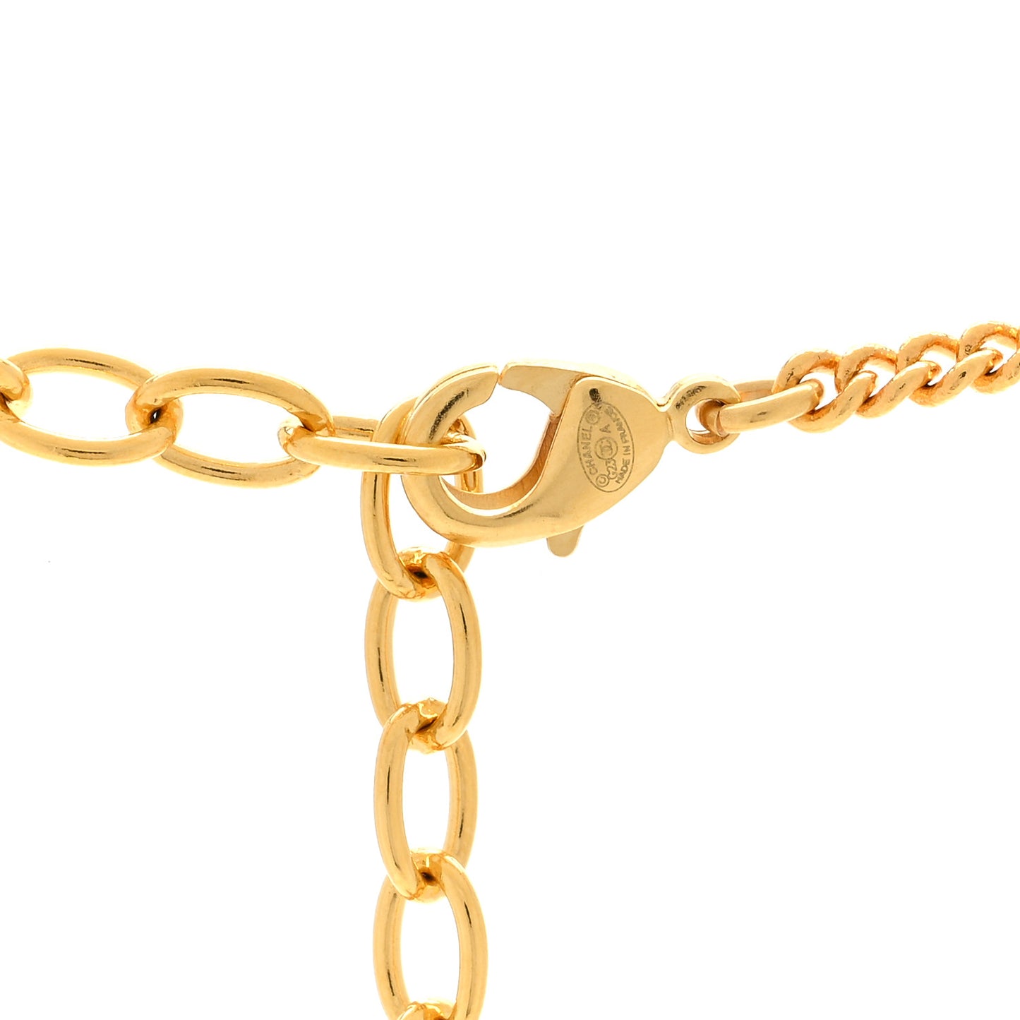 Metal Pearl Crystal CC Dakar Pendant Necklace Gold White