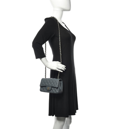 Chanel Caviar Quilted Mini Rectangular Flap Dark Grey 2 of 9