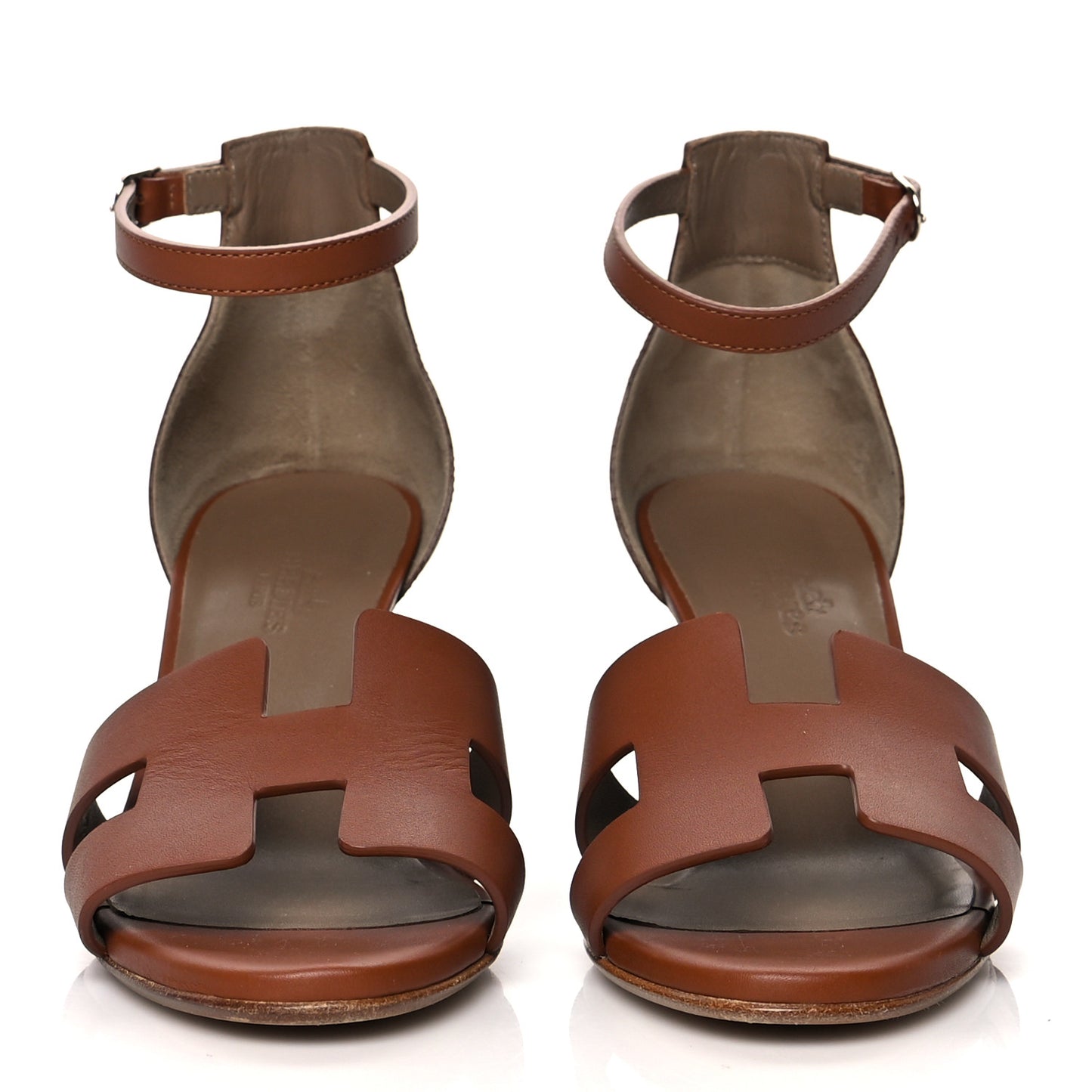 Calfskin Legend Wedge Sandals 36 Gold