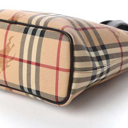 Burberry Haymarket Check Small Tote Chocolate 7 of 11