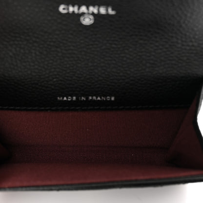 Chanel Caviar Quilted Flap Card Holder Wallet Black 5 of 9
