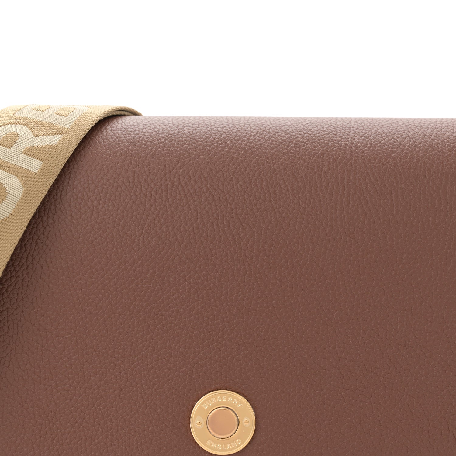 Burberry Calfskin Vintage Check Note Crossbody Bag Tan 8 of 10