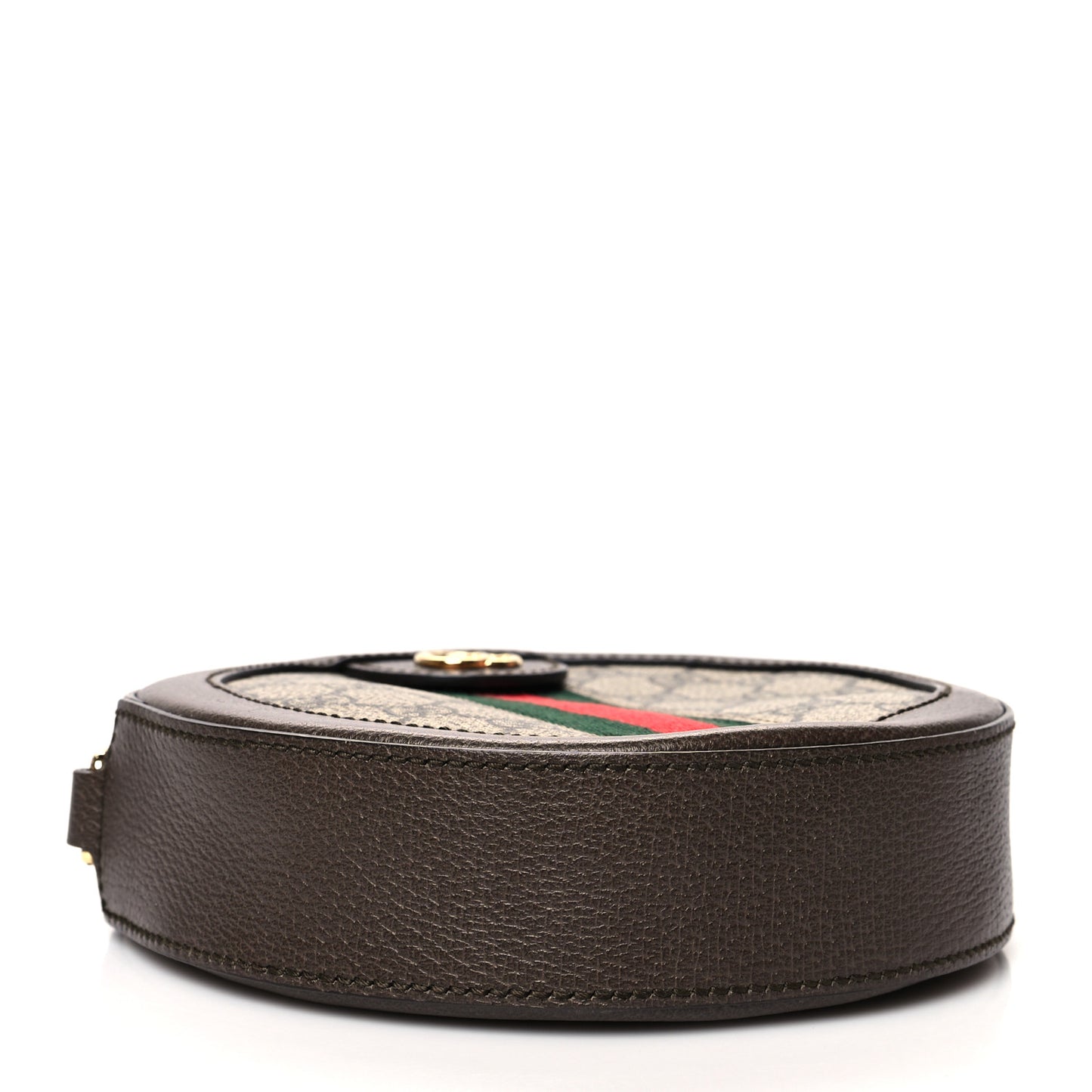 GG Supreme Monogram Web Mini Ophidia Round Shoulder Bag Brown