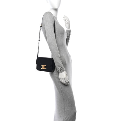 Celine Shiny Calfskin Teen Triomphe Black 2 of 13