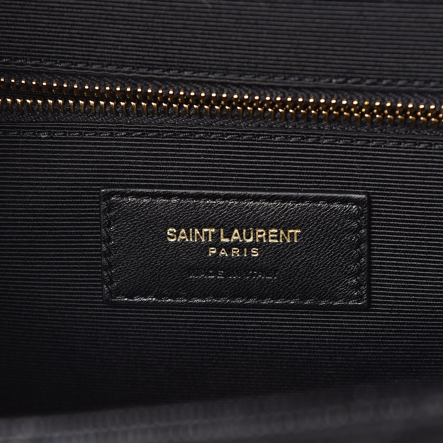 Saint Laurent Grain De Poudre Matelasse Chevron Large Monogram Satchel Black 7 of 9