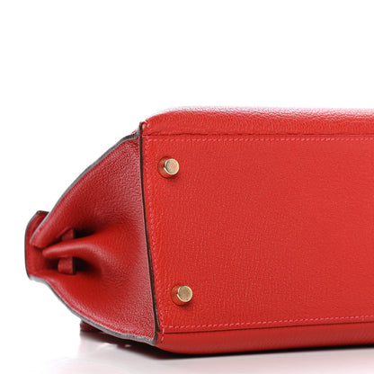 Hermes Chevre Mysore Kelly Sellier 28 Vermillion 35 of 37