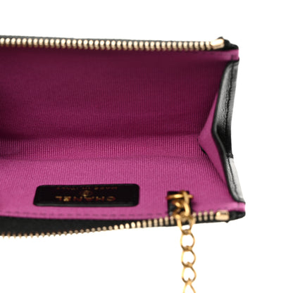 Chanel Caviar Quilted Zipped Key Holder Case Black 6 of 8
