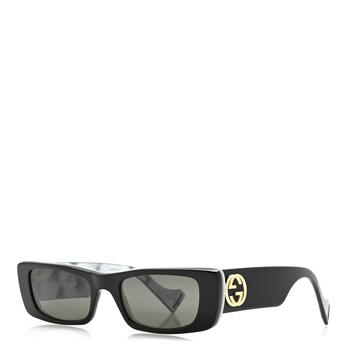 Gucci Acetate Rectangular Sunglasses GG0516S Black 1 of 8