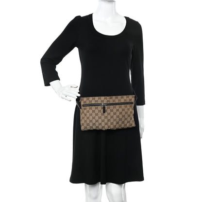 Gucci Monogram Double Pocket Belt Bag Dark Brown 2 of 17