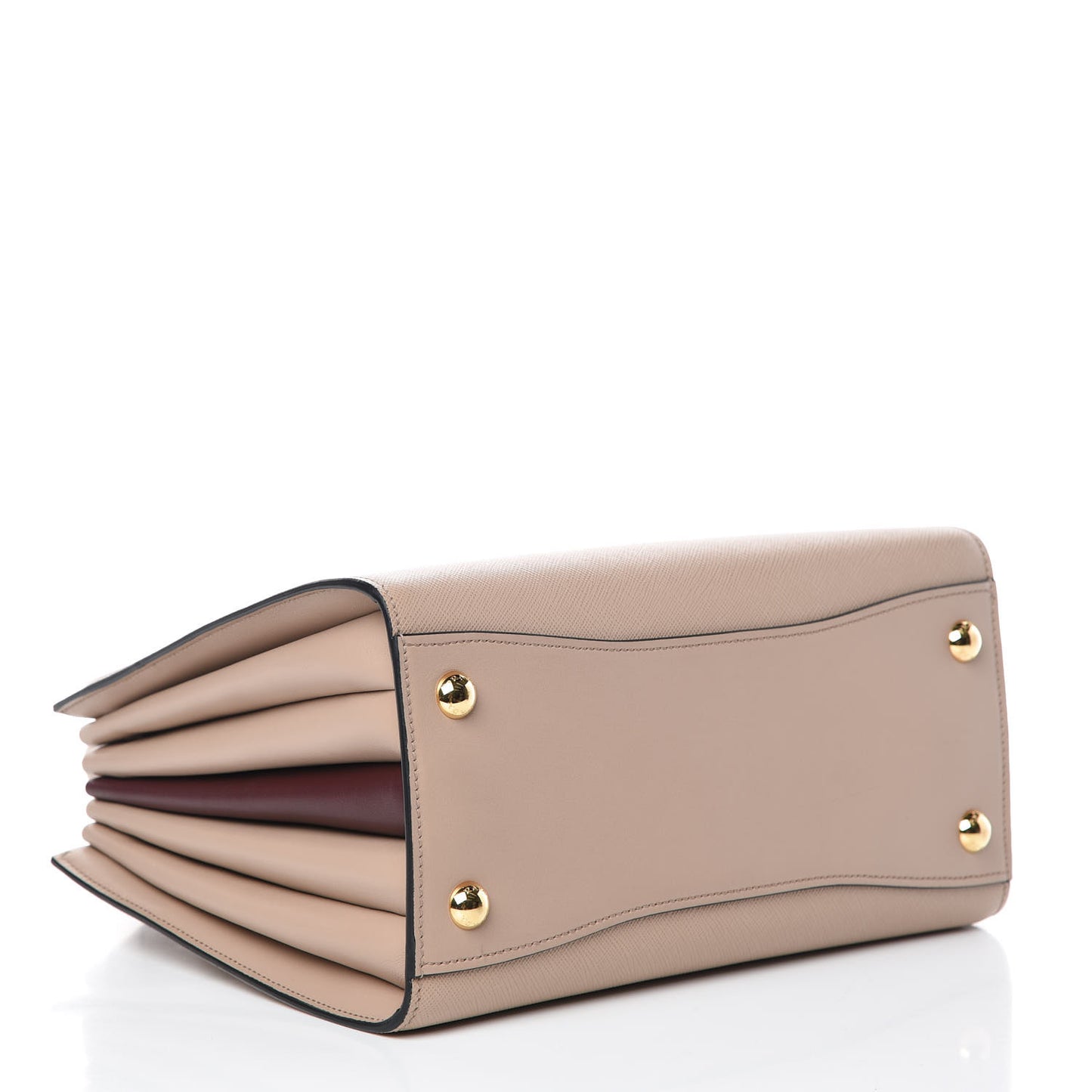 Saffiano City Calfskin Bibliothèque Top Handle Cammeo Granato