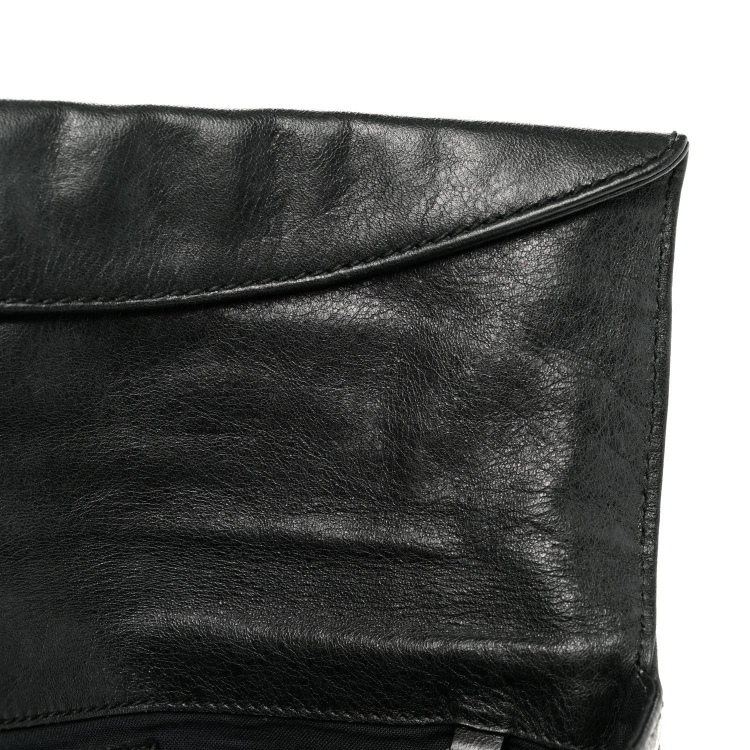 Balenciaga Agneau Giant 21 Silver Hardware Envelope Clutch Black 13 of 13