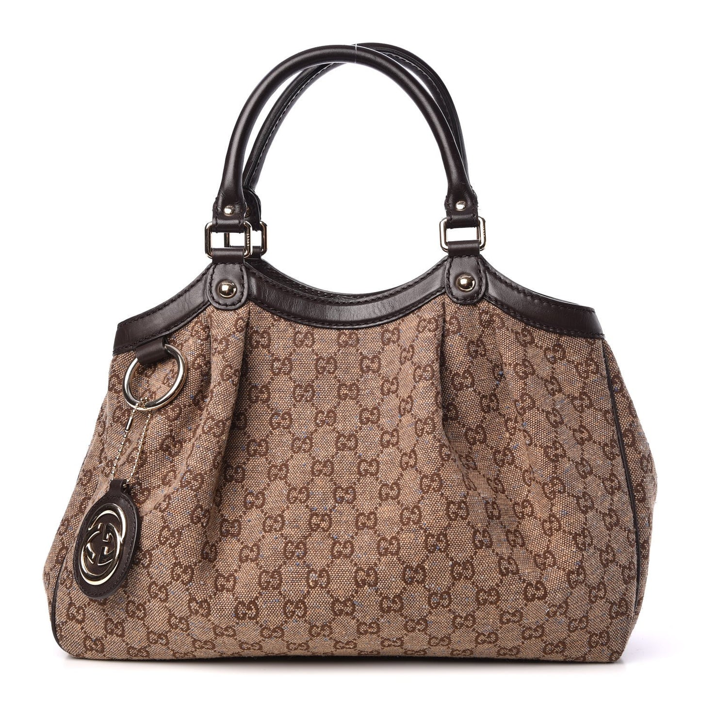 Monogram Tweed Medium Sukey Tote Dark Brown