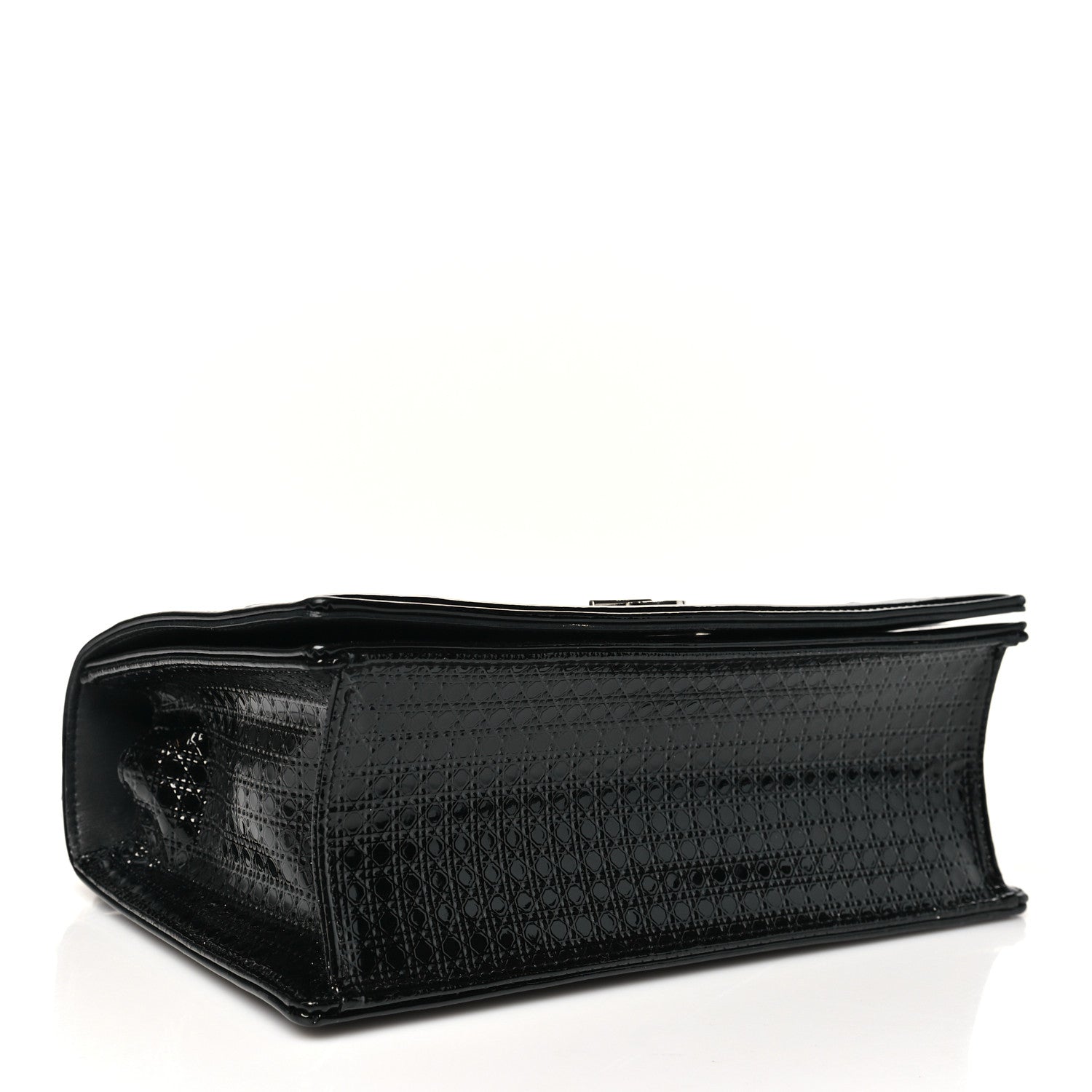 Christian Dior Patent Micro-Cannage Medium Diorama Flap Bag Onyx Black 4 of 10