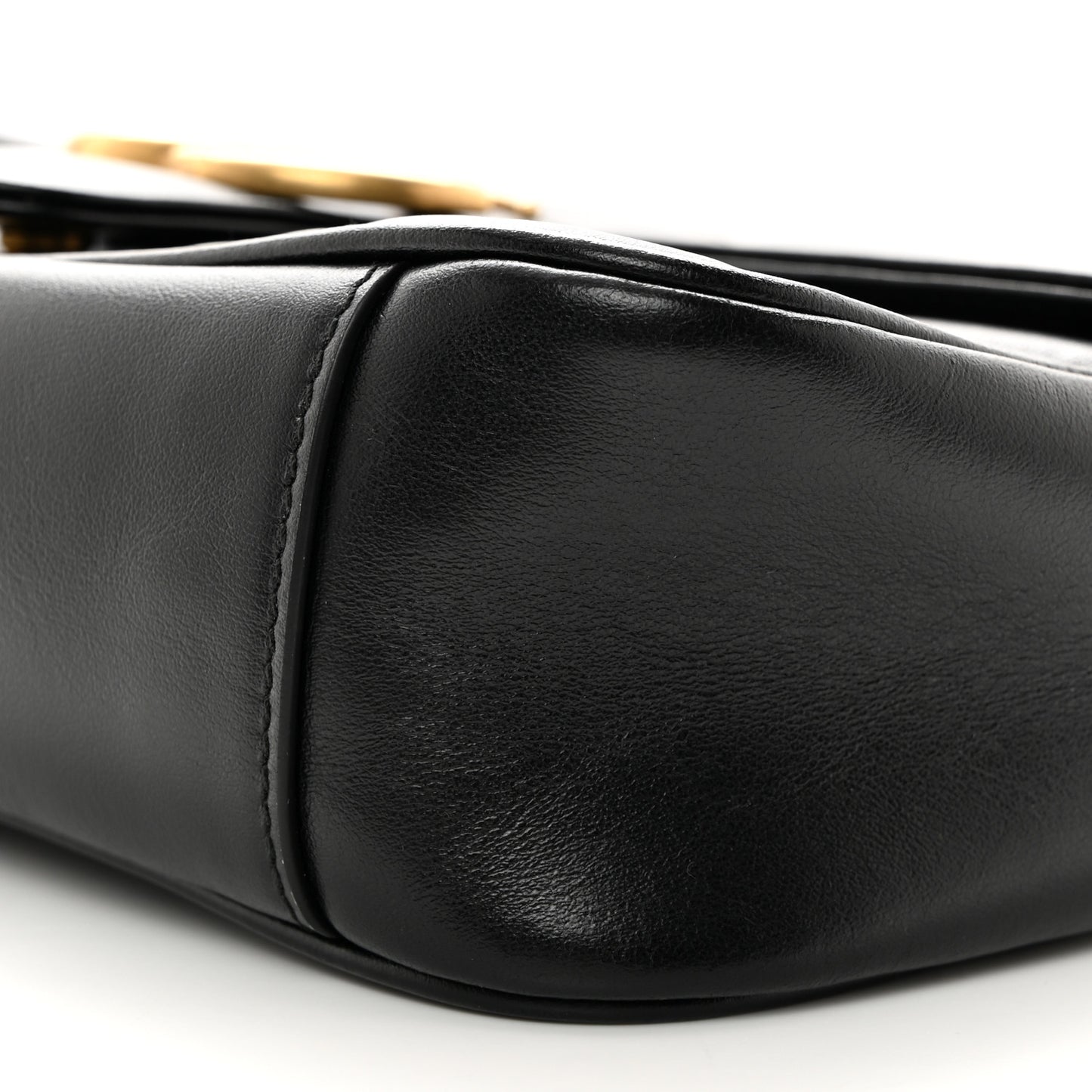 Calfskin Matelasse Small GG Marmont Shoulder Bag Black