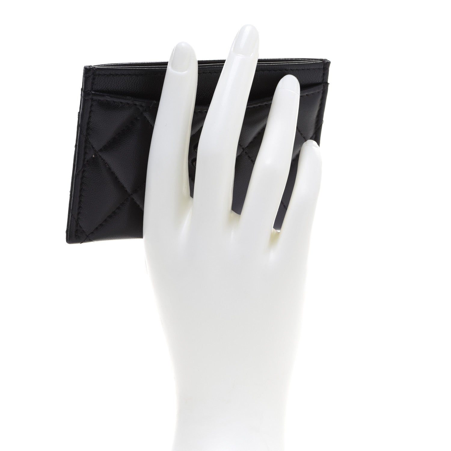 Chanel Lambskin Quilted Card Holder So Black 2 of 9
