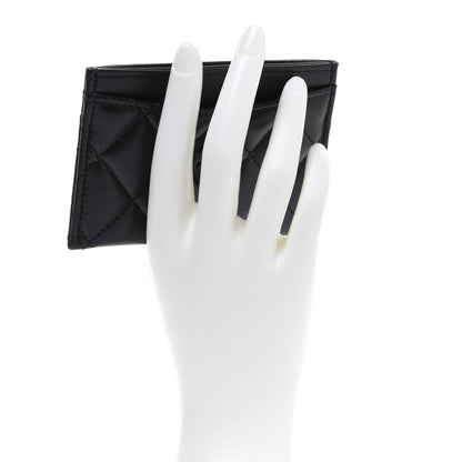 Chanel Lambskin Quilted Card Holder So Black 2 of 9