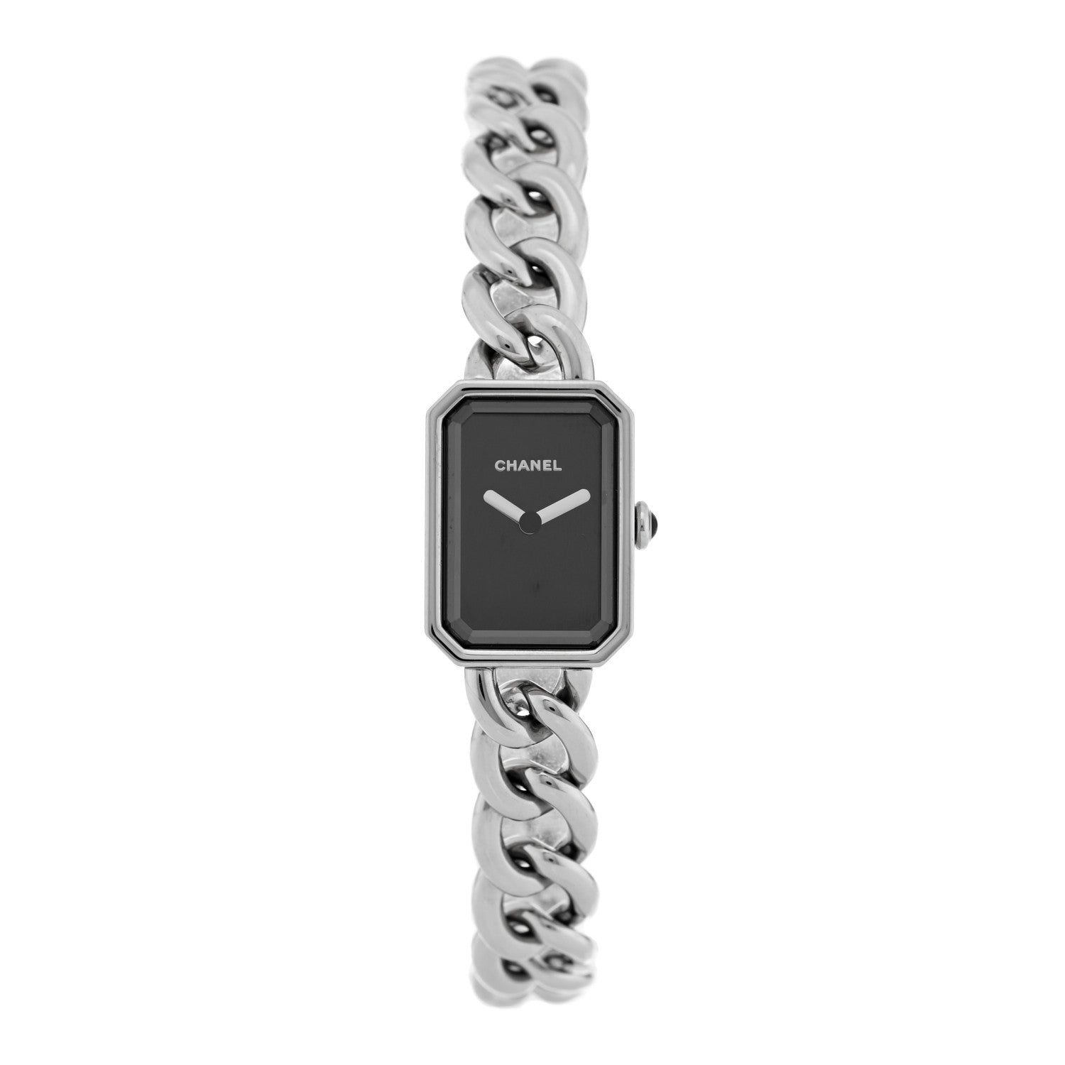 Chanel Stainless Steel 16mm Chain Premiere Quartz Watch Black 1 of 5