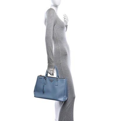 Prada Saffiano Medium Galleria Double Zip Tote Aviazione 2 of 9