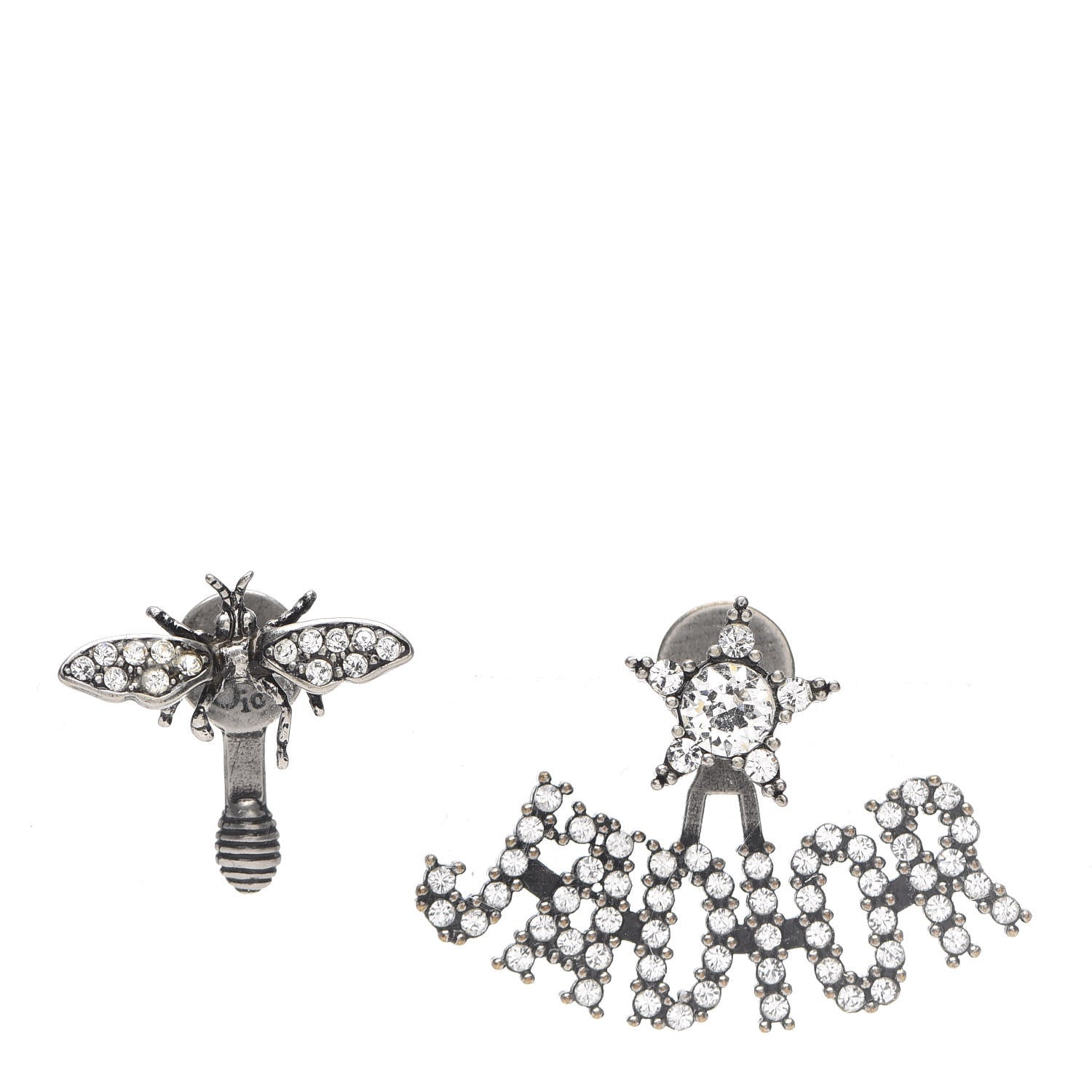 Christian Dior Palladium Crystal J'adior Earrings 1 of 4