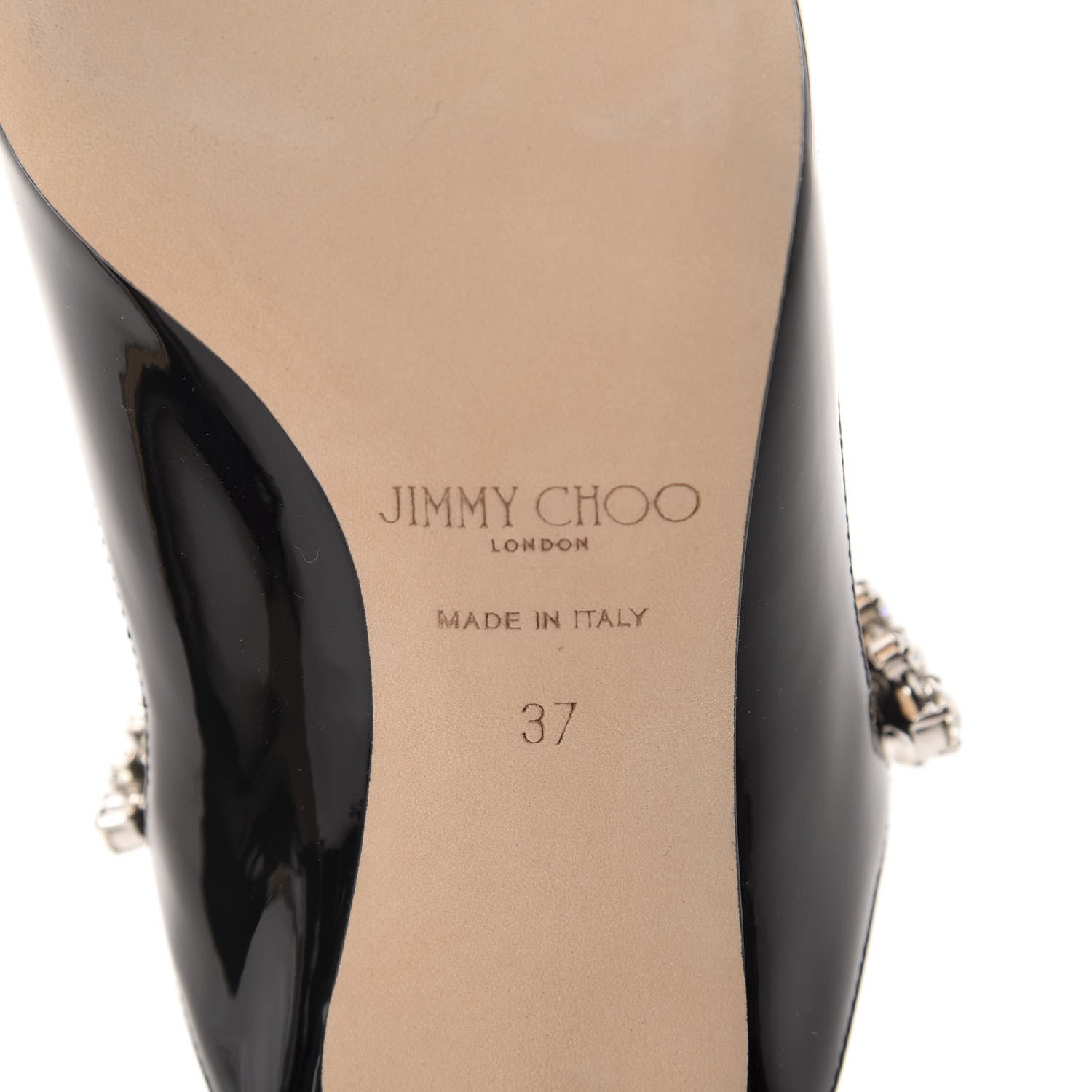 Jimmy Choo Patent Calfskin Bing 65 Pumps 37 Black 8 of 9