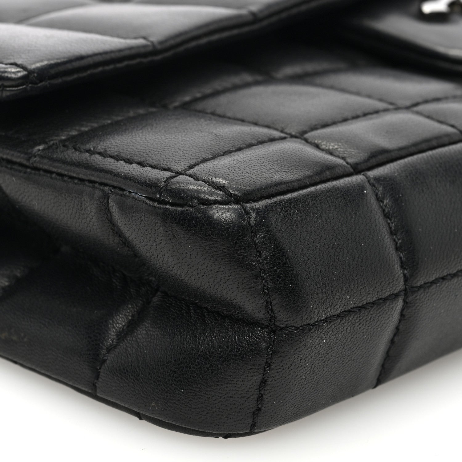 Chanel Lambskin East West Chocolate Bar Chain Flap Black 9 of 10