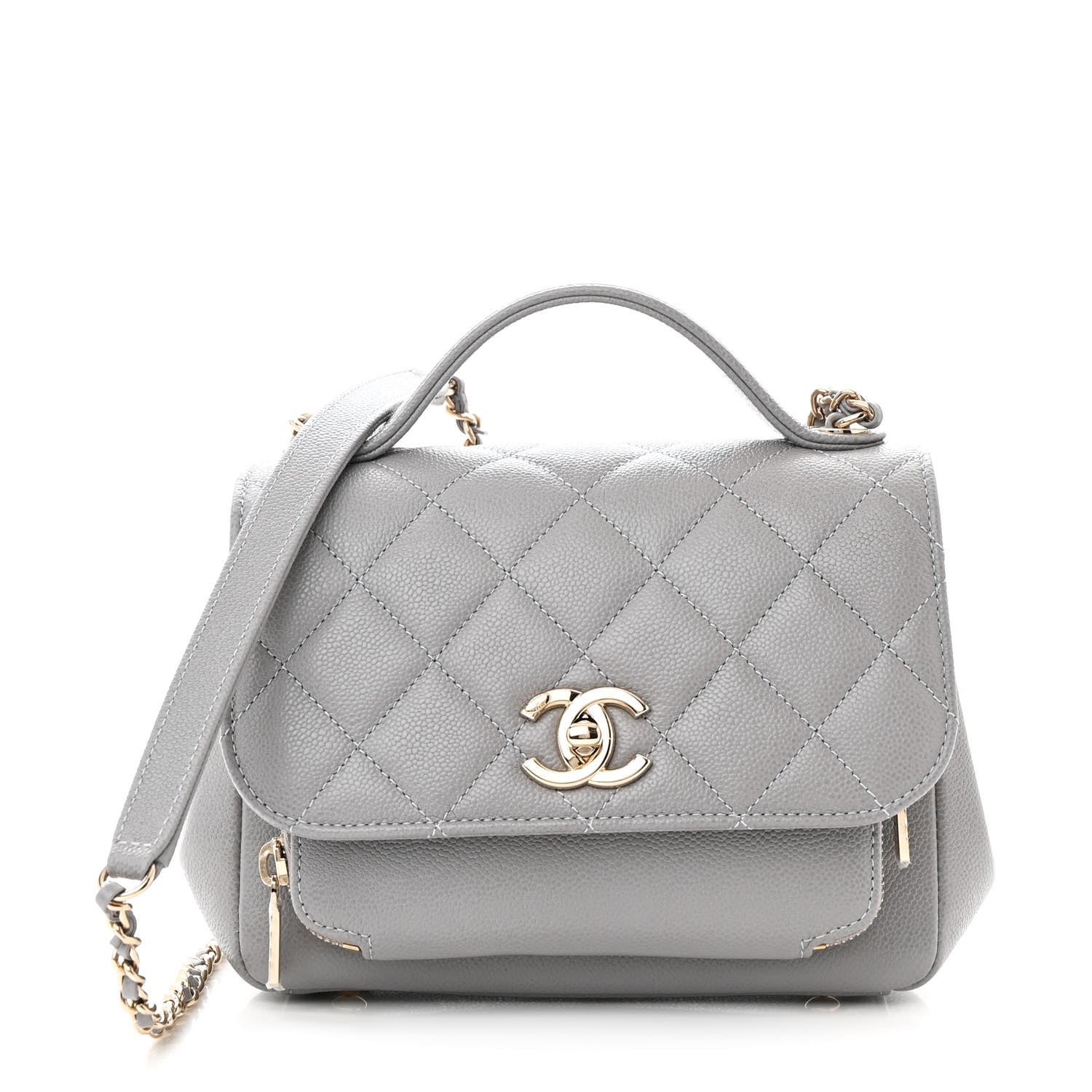 Chanel Caviar Quilted Small Business Affinity Flap Grey 1 of 11
