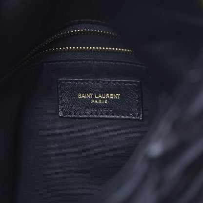 Saint Laurent Lambskin Quilted Small Loulou Puffer Monogram Chain Satchel Black 6 of 10