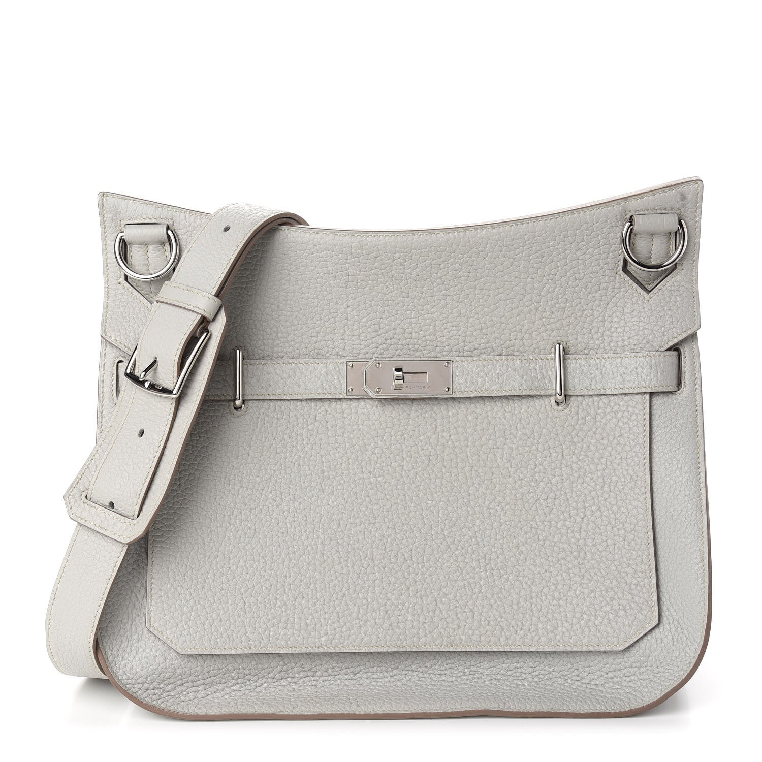 Hermes Taurillon Clemence Jypsiere 37 Gris Perle 1 of 11
