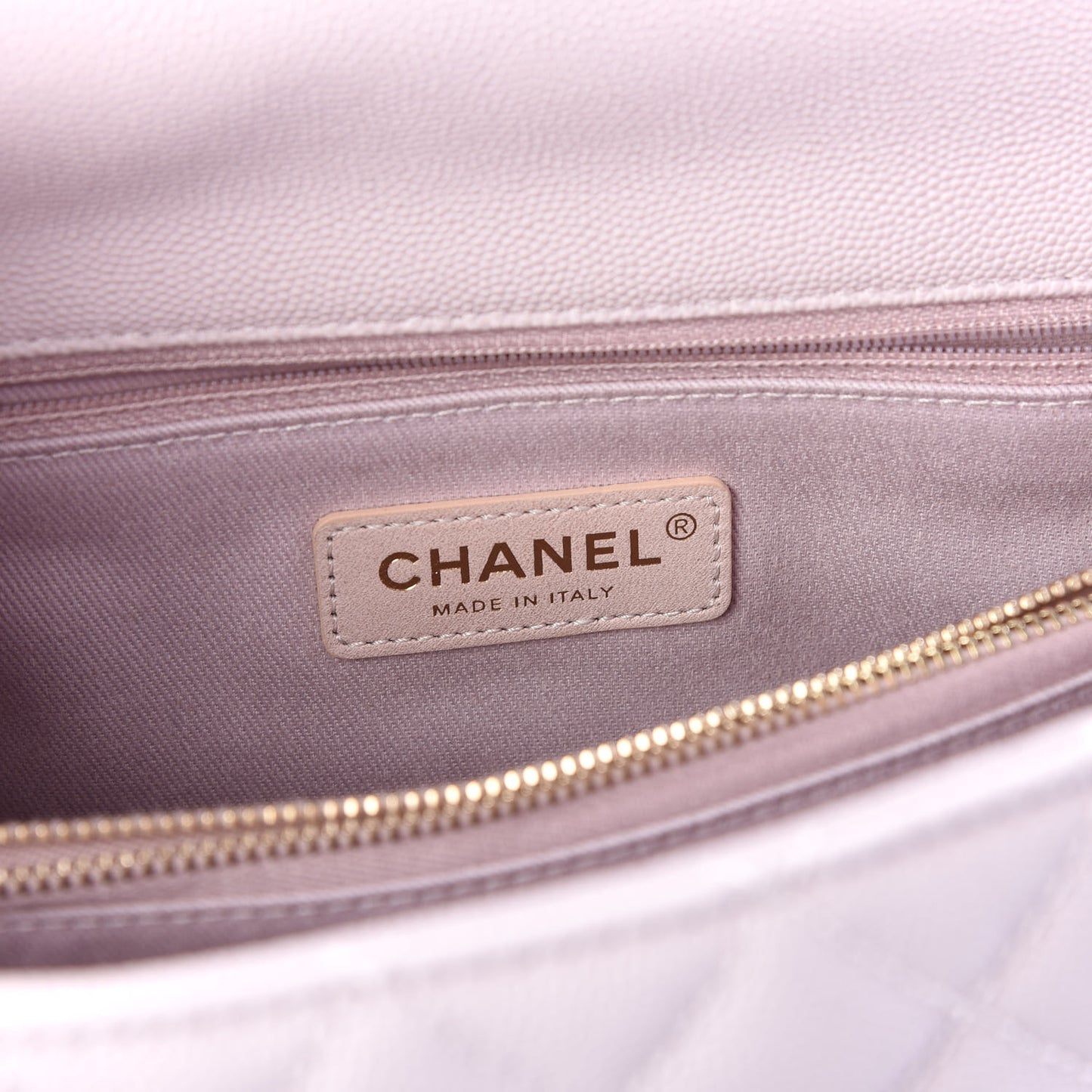 Caviar Quilted Small Coco Handle Flap Lilas Lilac