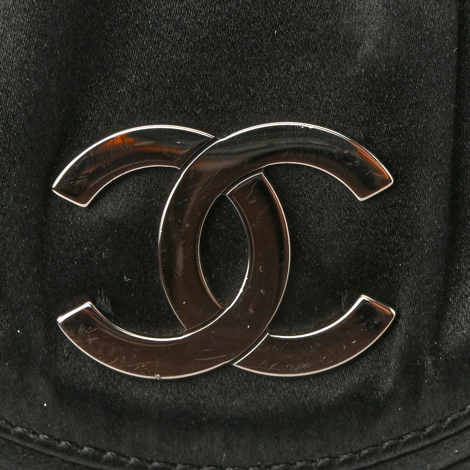 Chanel Satin Quilted Flap Clutch Black 8 of 8