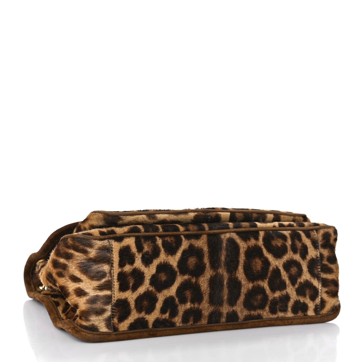 Saint Laurent Smooth Calfskin Canvas Leopard Print Medium Niki Chain Satchel Light Natural 4 of 10