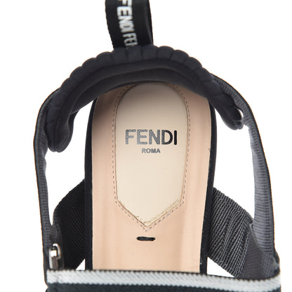 Fendi Technical Mesh Colibri Slingback Ballerina Flats 37.5 Black Asfalto 9 of 15