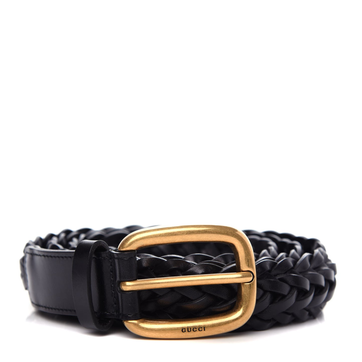 Calfskin Braided Belt 85 34 Black