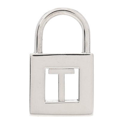 Tiffany Sterling Silver Letter T Lock Charm Pendant 1 of 6