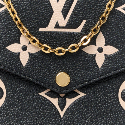 Louis Vuitton Empreinte Monogram Giant Felicie Pochette Black Beige 12 of 14