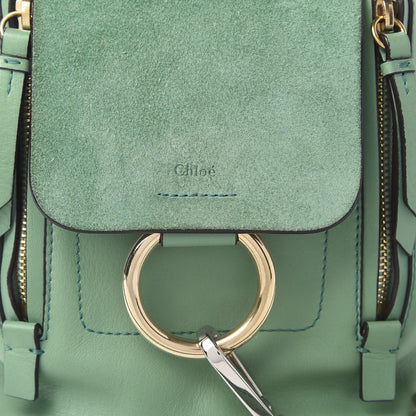 Chloe Suede Calfskin Mini Faye Backpack Happy Green 9 of 9