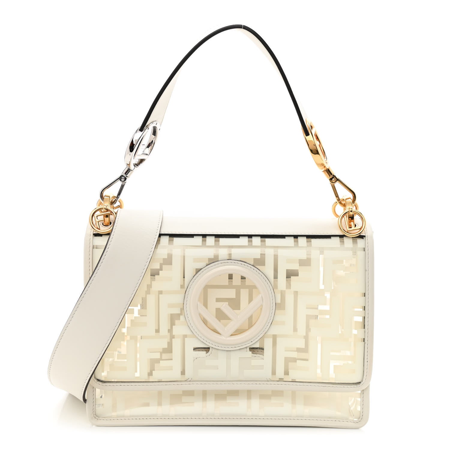 Fendi TPU FF Vitello Century F is Fendi Kan I Shoulder Bag White 1 of 10